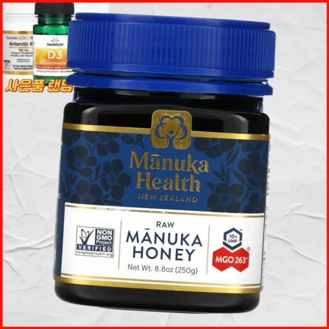 마누카 헬스 무가공 꿀 UMF 10 MGO 263 250g 미국내수, 마누카 헬스 무가공 꿀 UMF 10 MGO 263 25, 1개 - 쿠팡
