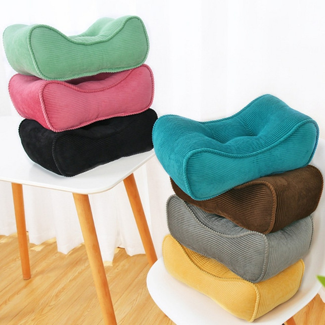 데스크엔 바른자세 등받이 의자 허리쿠션 + 기능성 방석 세트, 블랙