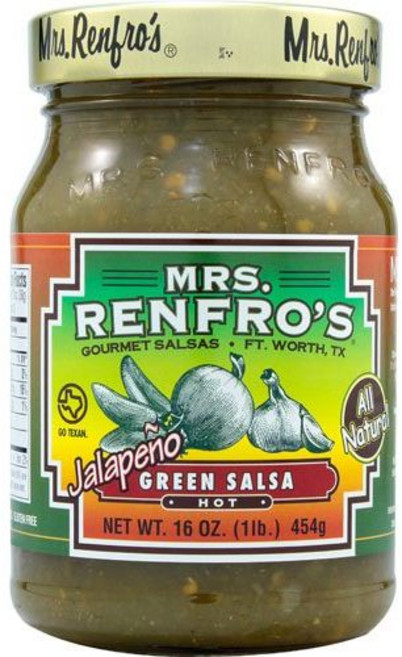 미세스 렌프로스 고메 살사 할라피뇨 그린 살사 -- 453.6g Mrs. Renfro's Gourmet Salsas Jalapeno Green Salsa -- 16 oz - 2 p, 454g, 1개