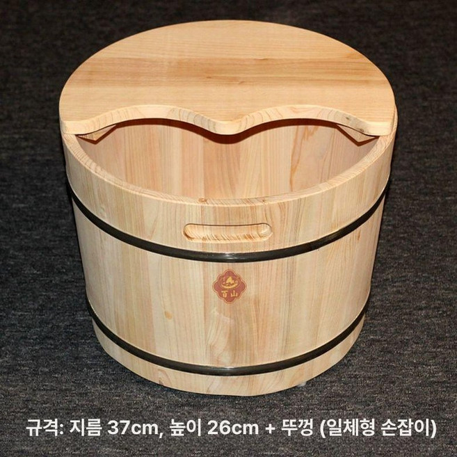 편백나무 족욕통 욕조 족탕 대야 대야 마사지샵, 37 26 뚜껑 포함 범용 사이즈, 기본 모델명/품번