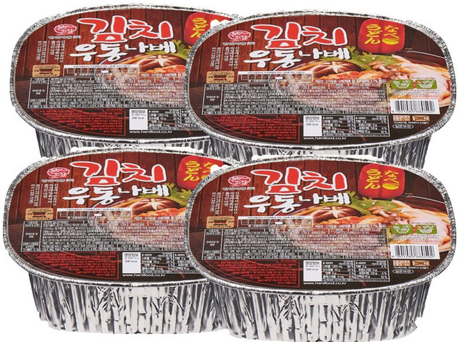 한일본고장 김치우동 나베, 220g, 4개