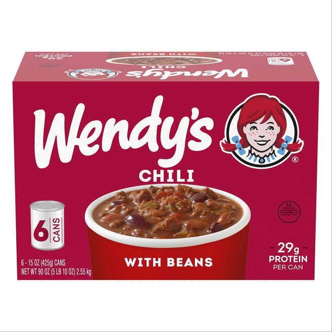 웬디스 칠리 소스 위드 빈 Wendy s Chili With Beans, 425g, 6개