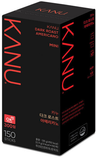 맥심 카누 다크 미니 150T, 900mg, 150개입, 1개