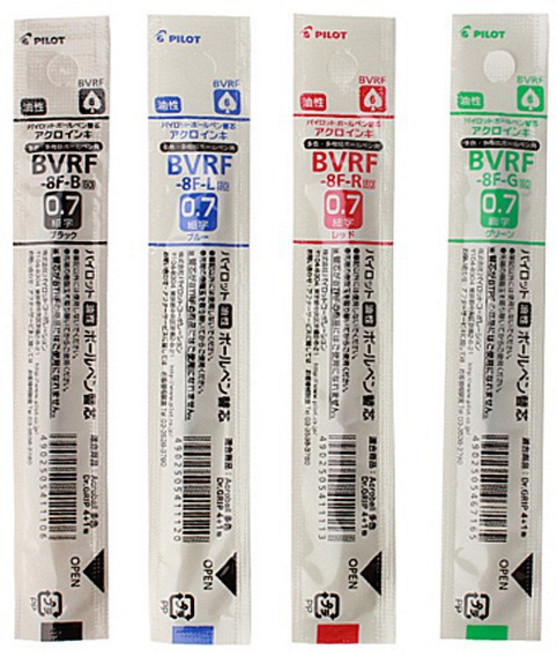 PILOT 百樂 BVRF-8EF 多功能筆替芯, 1個, BVRF-8EF (0.5mm),藍