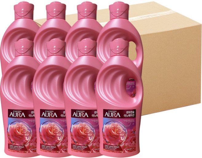 샤프란 아우라 AURA 초고농축 섬유유연제 리필 1LX8개입(1박스), 1L