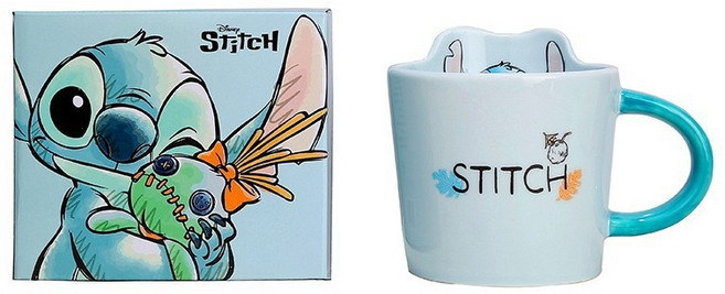 디즈니 스티치 정품 세라믹 식기 그릇 접시, 1개