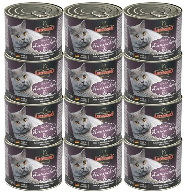 레오나르도 캣 리치 인 토끼 캔 200gx12개, 12개, 200g