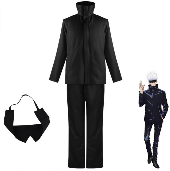 주술회전 고죠 이타도리 코스프레 의상 악세서리 가발 선글라스