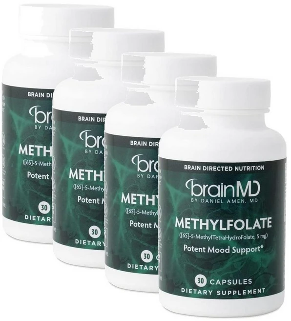 브레인엠디 메틸 폴레이트 엽산 5mg 캡슐 BRAINMD MethylFolate, 4개, 30정 - 쿠팡