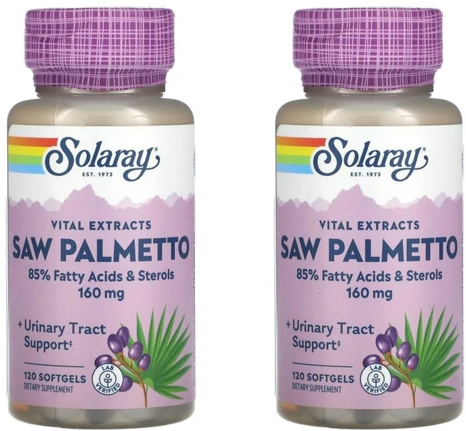 솔라레이 바이탈 추출물 쏘팔메토 160mg 소프트젤, 2개, 120정 - 쿠팡