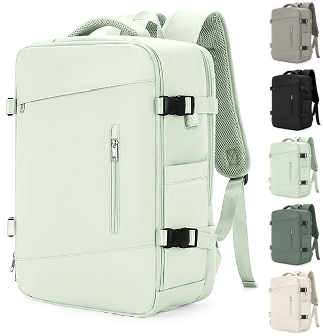 오미어블 여행용 멀티 포켓 감성 백팩