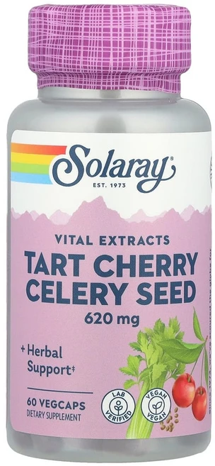 솔라레이 타트체리 셀러리 씨 620mg VegCap 60정, SOR17404, 1개 - 쿠팡