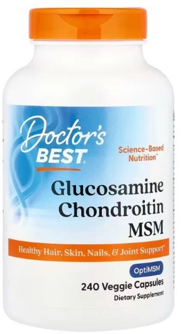 Doctor's Best OptiMSM 함유 글루코사민 콘드로이틴 MSM 베지 캡슐, 닥터스베스트 건강식품관 닥터스 베스트 Opti MSM, 1개, 240정 - 쿠팡