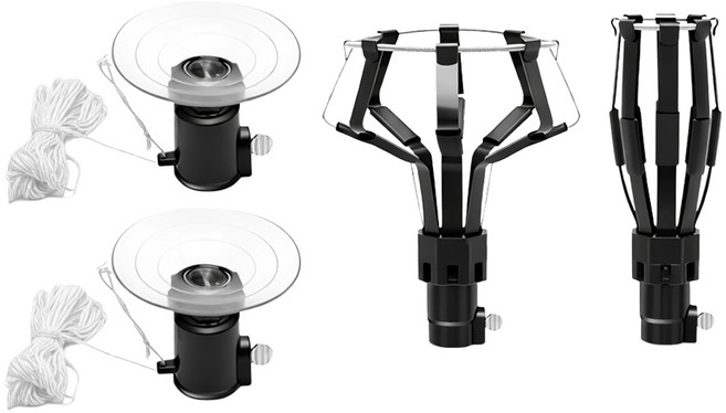 아띠꼴로 전구 교체기 창고 전등 조명 교체 장대 집게, 블랙, 1세트