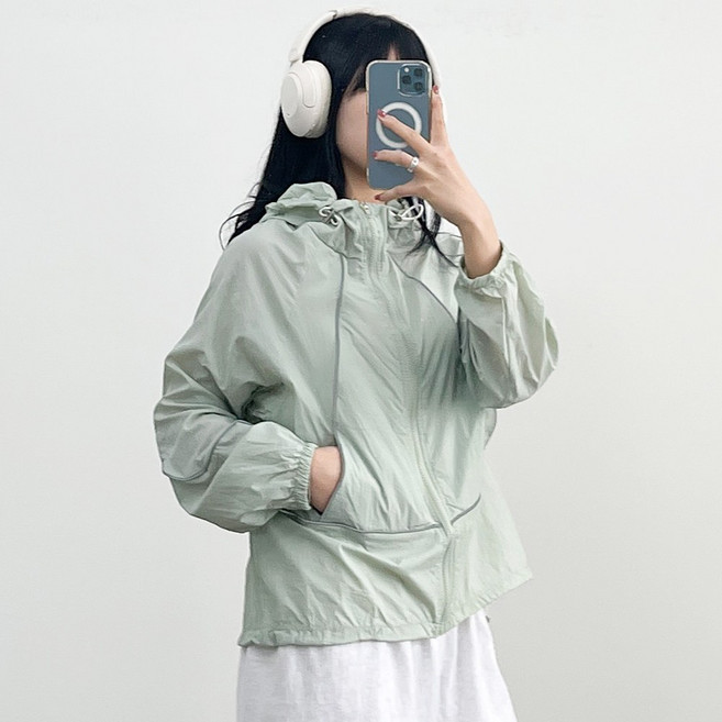 모던허니 여성 바람막이 여름 점퍼 초경량 후드 집업 얇은 자켓 간절기 데일리 윈드브레이커 에어핏