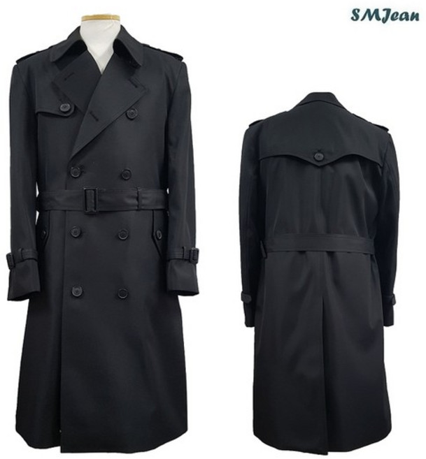 SMJ1084 남성 트렌치 롱코트 남자 더블 정장 코트 남성 롱바바리 내피분리