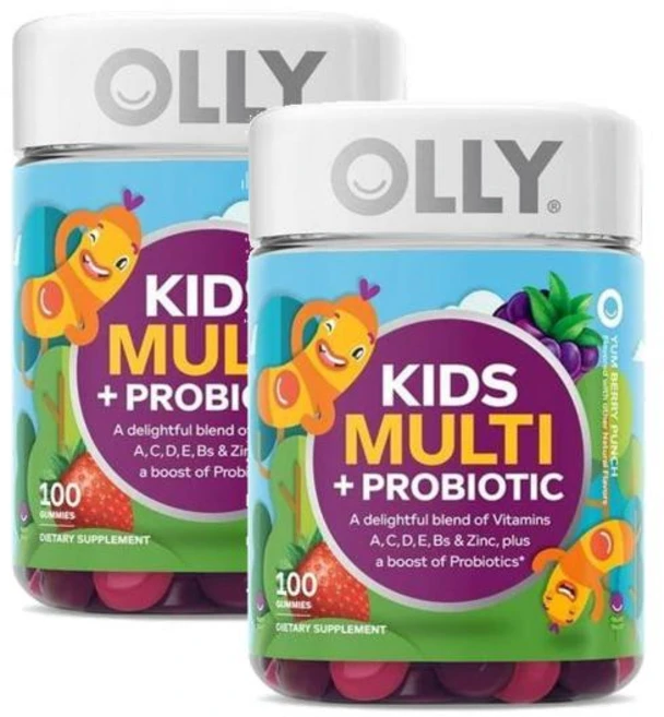 올리 키즈 멀티비타민 + 프로바이오틱, 2개, 100정 - 쿠팡
