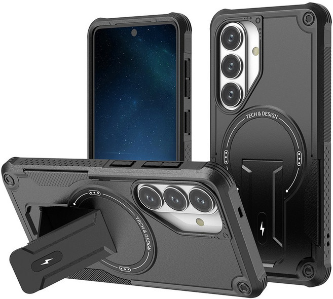 삼성 S24/S25/S26 플러스/울트라 및 아이폰17프로맥스 마그네틱 스탠드형 충격방지 매트 케이스 4각 에어백 MagSafe 방유 방지문 전체보호 하드케이스무광 지문방지남녀공용