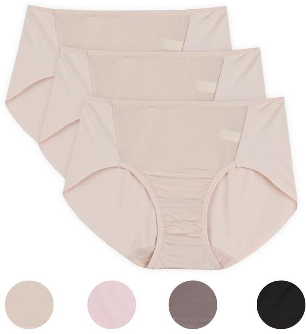 허버허바 국산 인견팬티 노라인 심리스 요가 프리컷 누디라인 레깅스 빅사이즈 팬티 3매입