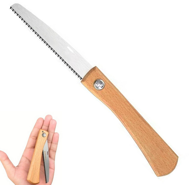 우드 미니접톱 210mm 접이식톱 휴대용 접이식 톱 캠핑용 나무톱, 1개, 210