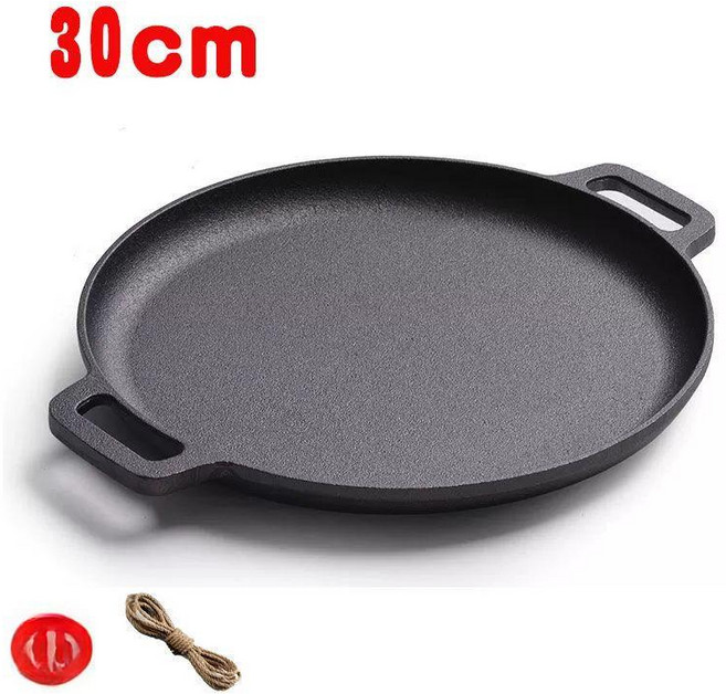 온트렌디 안성주물그리들 전통 주철 삼겹살 무쇠, 30cm 뚜껑 없음, 1개, 1cm