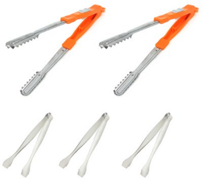 코코렉스 악어 잠금집게 오렌지 2p + 미니집게 3p, 혼합, 5세트