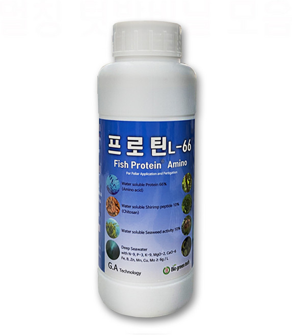 비료컴퍼니 프로틴L-66 - 생리활성제 대사활성제 동물성 아미노산 비료 텃밭 주말농장 모두싹 혼용 배추 고추 마늘 양파 바이러스, 1개