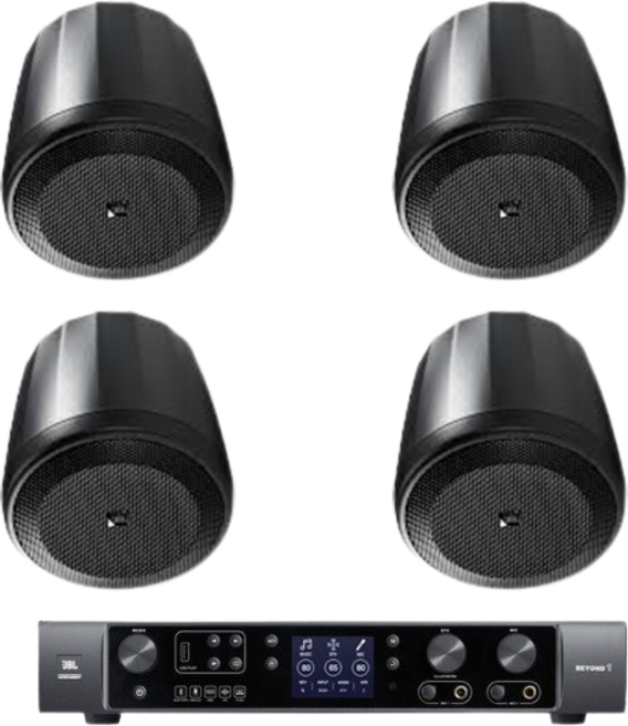 JBL Control 64PT팬던트 30평 매장용 스피커 beyond1AP 인티앰프세트 음향패키지 [당일출고], 블랙