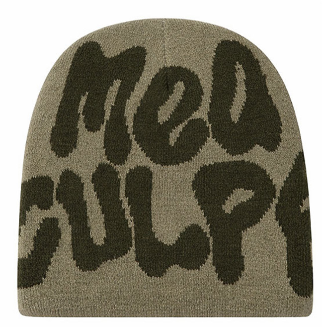 유어더메인 남녀공용 보온 레터링 비니