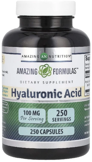 Amazing Nutrition Hyaluronic Acid 어메이징 뉴트리션 히알루론산 100mg 250정, 1개 - 쿠팡