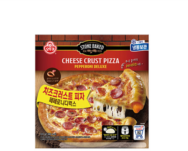 오뚜기 페페로니디럭스 치즈크러스트 피자 510g, 100개