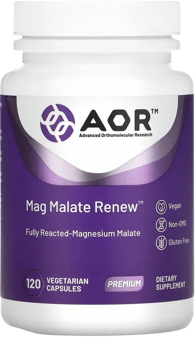 Advanced Orthomolecular Research AOR Mag Malate Renew 120 베지캡슐, 1개, 120정 - 쿠팡