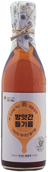 대전기름집 100% 국산 들기름, 350ml, 1개