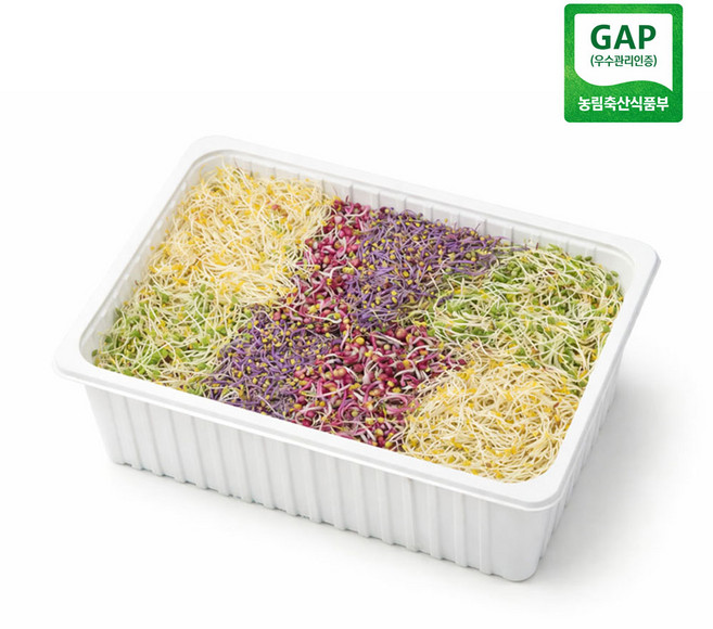 [신선보장] 새싹 채소 모듬채소 비빔밥채소, 1개, 1kg