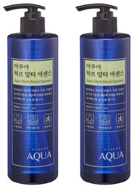 히솝 아쿠아 허브 멀티 헤어 에센스, 2개, 500ml