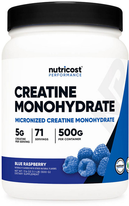 뉴트리코스트 크레아틴 모노하이드레이트 파우더 500g 블루라즈베리맛 1개
