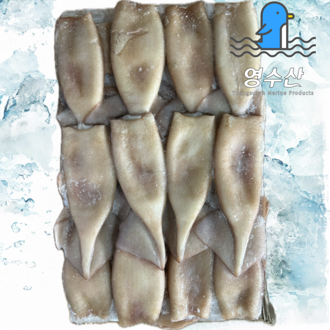 삼둥이수산 튜브 오징어 몸통 10kg (120/150 150/170) 손질오징어 내장제거, 150-170, 1박스