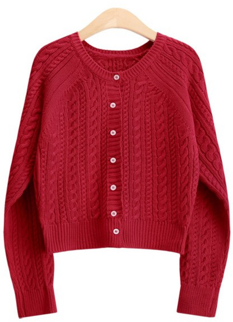 앤토넬라 꽈배기 라운드 가디건 6color