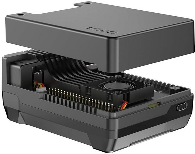 Argon NEO 5 M.2 NVME PCIE 케이스 라즈베리 파이 5용 | 내장 팬이 있는 알루미늄 케이스