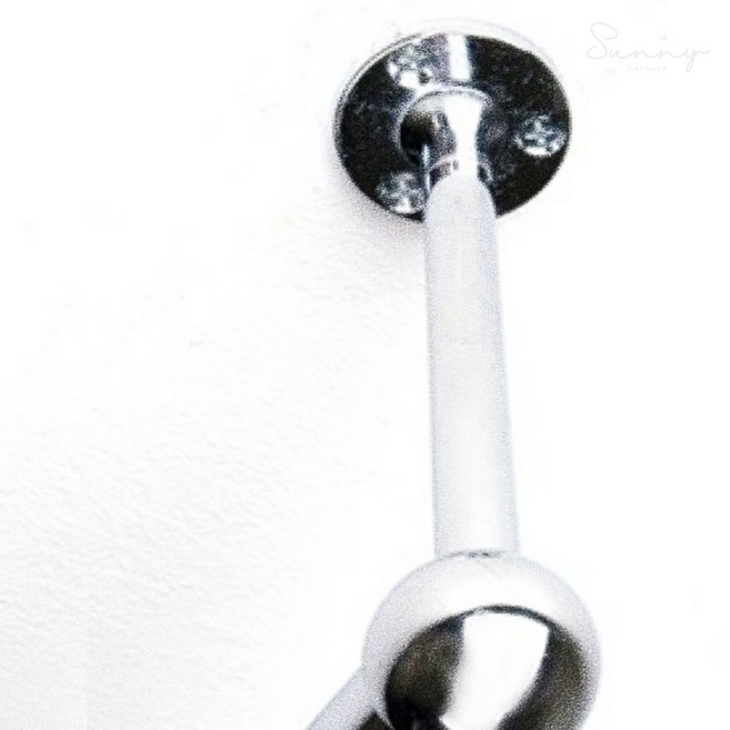 민프로센터 단구소켓 25파이 옷걸이봉 브라켓 옷봉고정 옷봉브라켓 원형클램프, 4) 25파이/단구/200mm