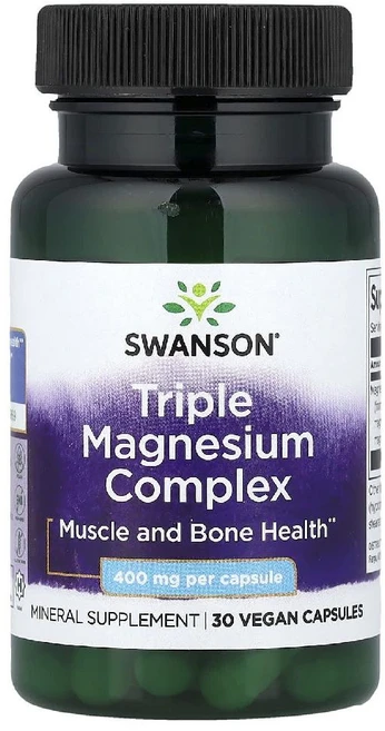 스완슨 Triple 마그네슘 복합체 400mg 베지 캡슐 30정, A. 30정, 1개 - 쿠팡