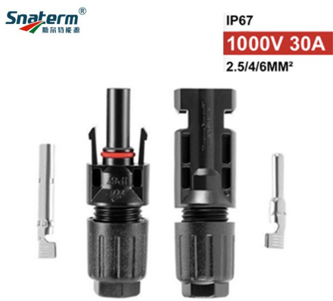 1쌍/lot 태양 전지판 DC 케이블 커넥터 이중 씰 링 포함 남성 여성 (M & F) 2.5mm2 4mm2 6mm 30A 1000V, 01  Pairs