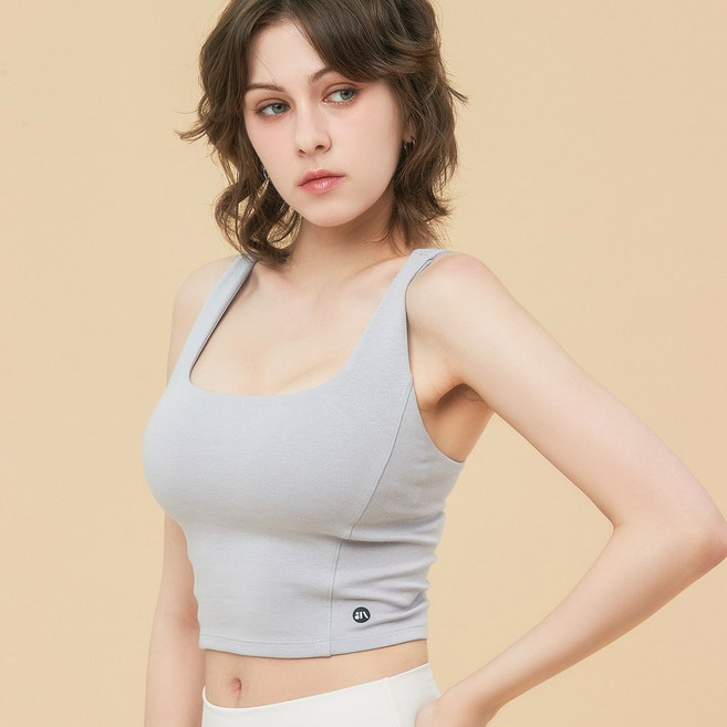 비쥬안나 소프트 스퀘어넥 브라탑 스포츠 러닝 요가