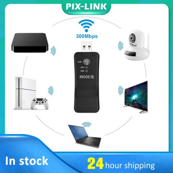 PIXLINK 무선 USB 범용 와이파이 어댑터 RJ-45 포트 이더넷 네트워크 브리지 리피터 클라이언트 새로운