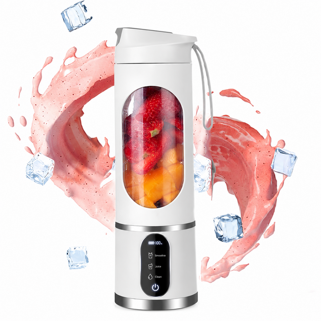 휴대용 고속 과일 블렌더 3단계 조절 믹서기 450ml 대용량 살균, KMLY-500