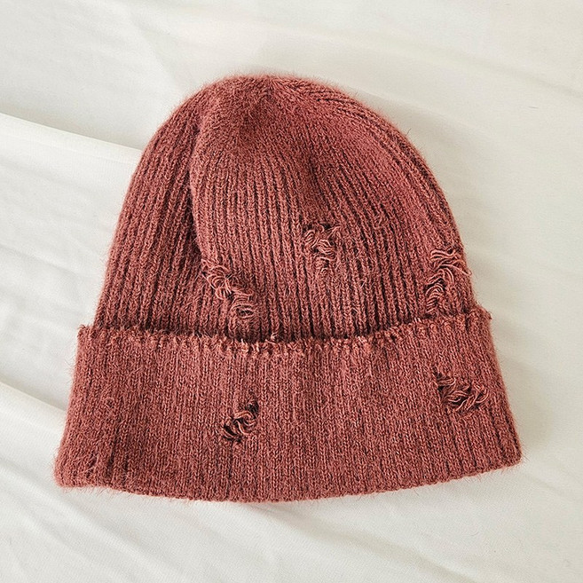 남녀공용 빈티지 헤짐 니트 비니 롱비니 캐주얼 가을 겨울모자 국내생산