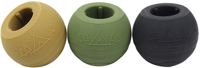 실리콘 볼핏 비브람 볼캡 호환 헬리녹스 호환 체어원 체어투 캠핑의자 발커버, 베이지