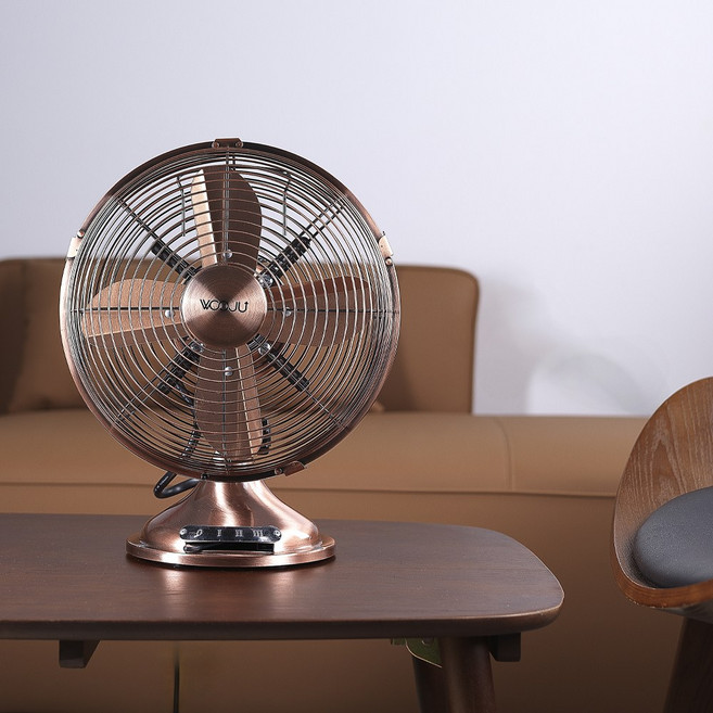 우주전열 WF12-001 12인치 탁상용선풍기 메탈 가정용 인테리어 70W 경제적