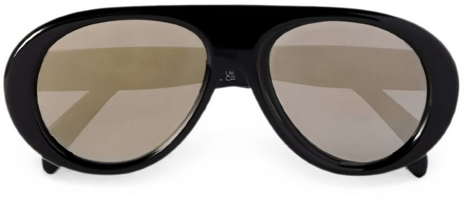 8위 - 셀린느 logo-temple pilot-frame sunglasses