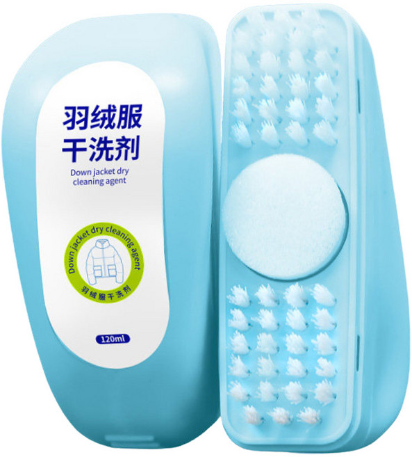 羽絨衣專用 去漬劑 衣物乾洗劑 乾洗劑 衣物清潔劑, 1個, (羽絨衣免洗清潔刷), 120ml